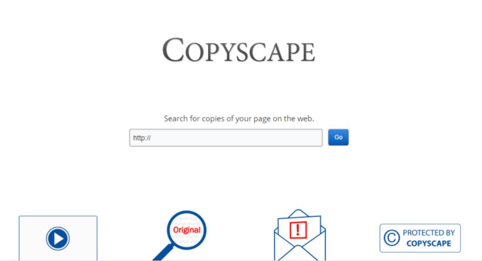 Copyscape kiểm tra trùng content